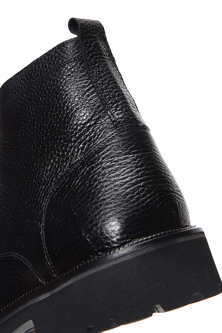 Male Black Lace-up Leather Zip Closure Casual Boots