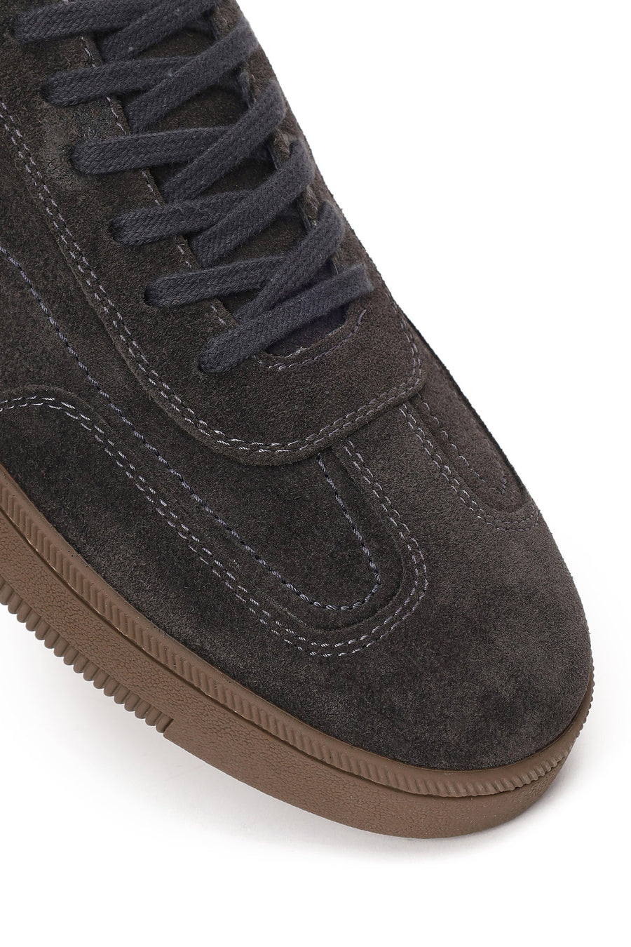 Male Anthracite Lace-up Thick-soled Suede Leather Sneaker