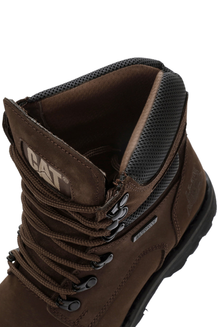 Caterpillar Men's Brown Edina Wp Waterproof Leather Boots