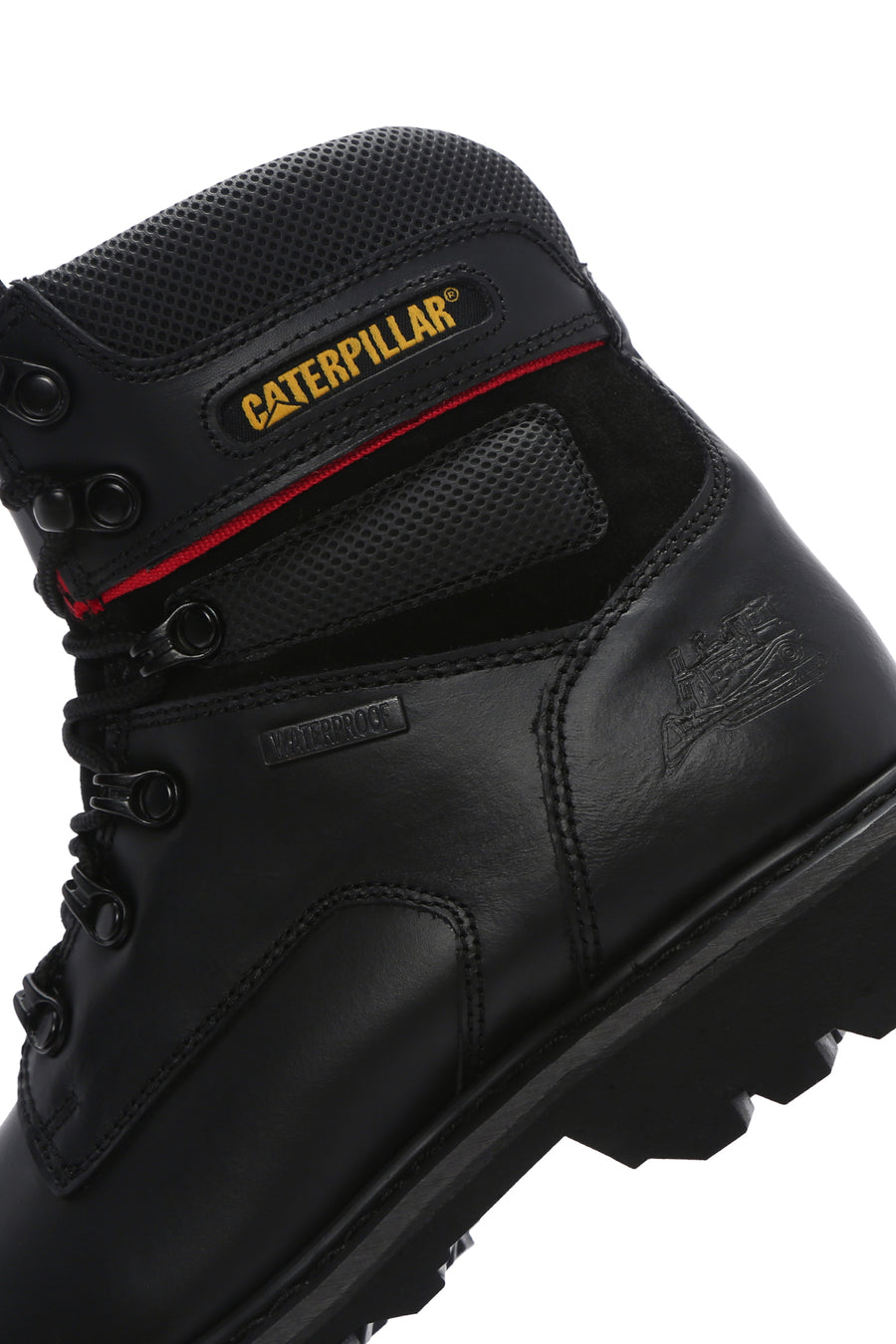 Caterpillar Men's Black Edina WP Waterproof Leather Boots
