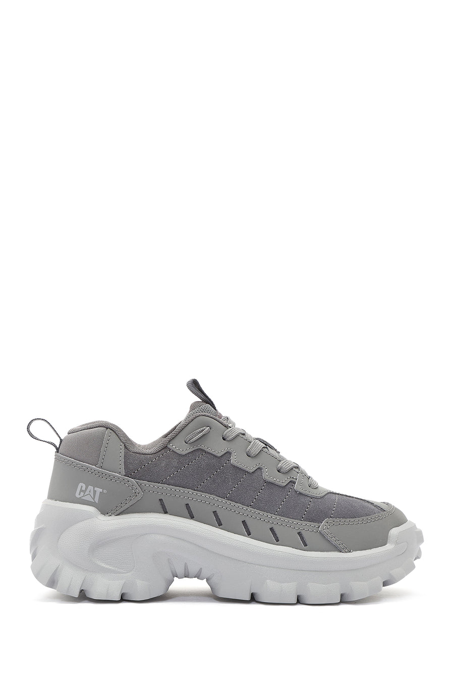 Caterpillar Erkek Gri Intruder Essential Bağcıklı Kalın Tabanlı Deri Sneaker 015M101412 | Derimod