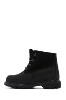 Caterpillar Women's Black Vermont Fur Nubuck Leather Boots | Derimod