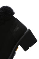 Caterpillar Kadın Siyah Nikki Kalın Topuklu Nubuk Deri Postal Bot | Derimod