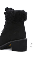 Caterpillar Kadın Siyah Nikki Kalın Topuklu Nubuk Deri Postal Bot | Derimod