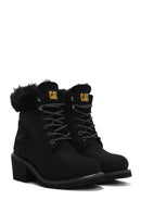 Caterpillar Kadın Siyah Nikki Kalın Topuklu Nubuk Deri Postal Bot | Derimod