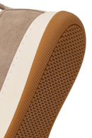 Male Beige Lace-Up Thick-Soled Suede Leather Sneaker | Derimod