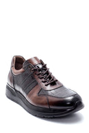 Men's Leather Crocodile Patterned Sneaker | Derimod