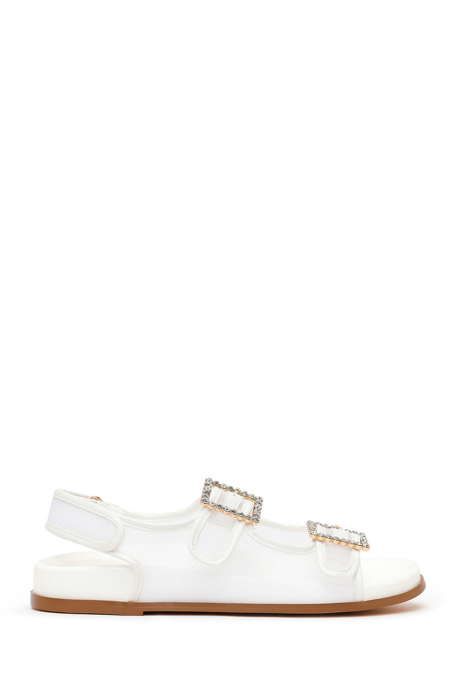 Woman White Jeweled Buckle Sandal 26SFD44086F | Derimod