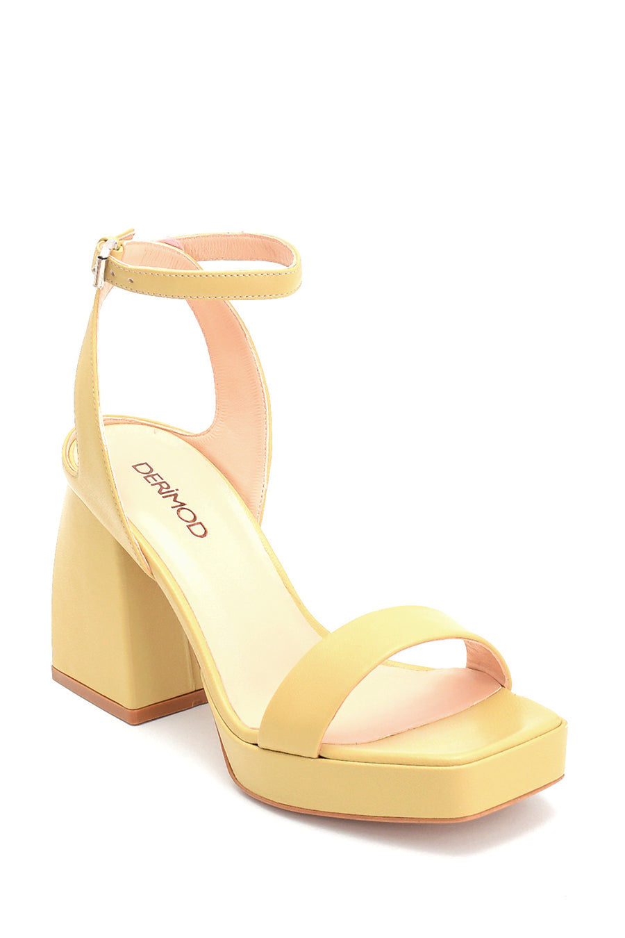 Kadın Platform Topuklu Deri Sandalet
