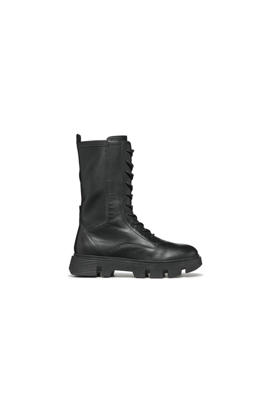 Geox Kadın Siyah Vilde Biker Deri Postal Bot D26UAH043KBC9997 | Derimod