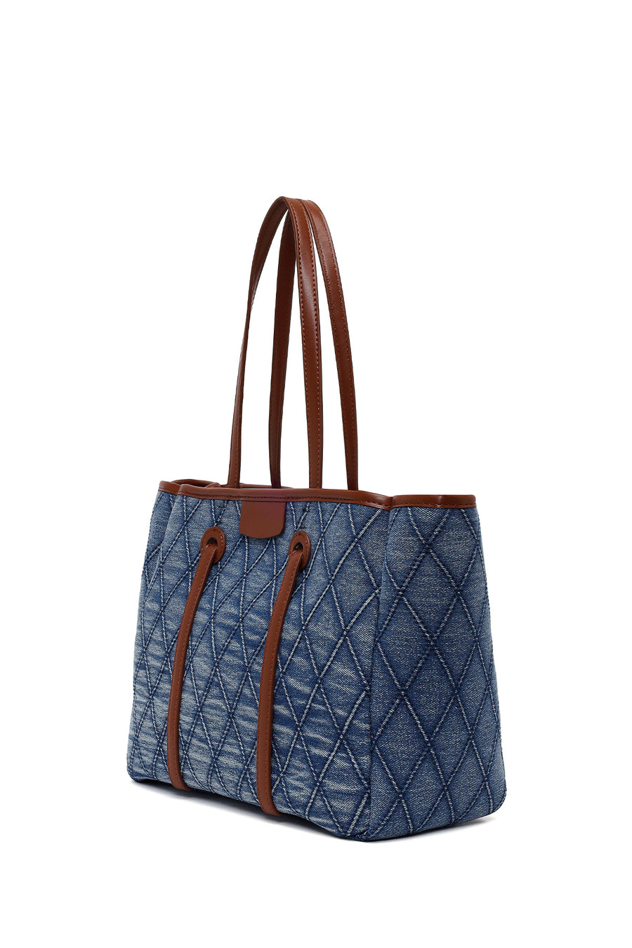 Woman Blue Jean Fabric Long-Strap Shoulder Bag