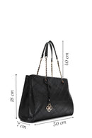 Women's Black Long Strap Printed Shoulder Bag | Derimod