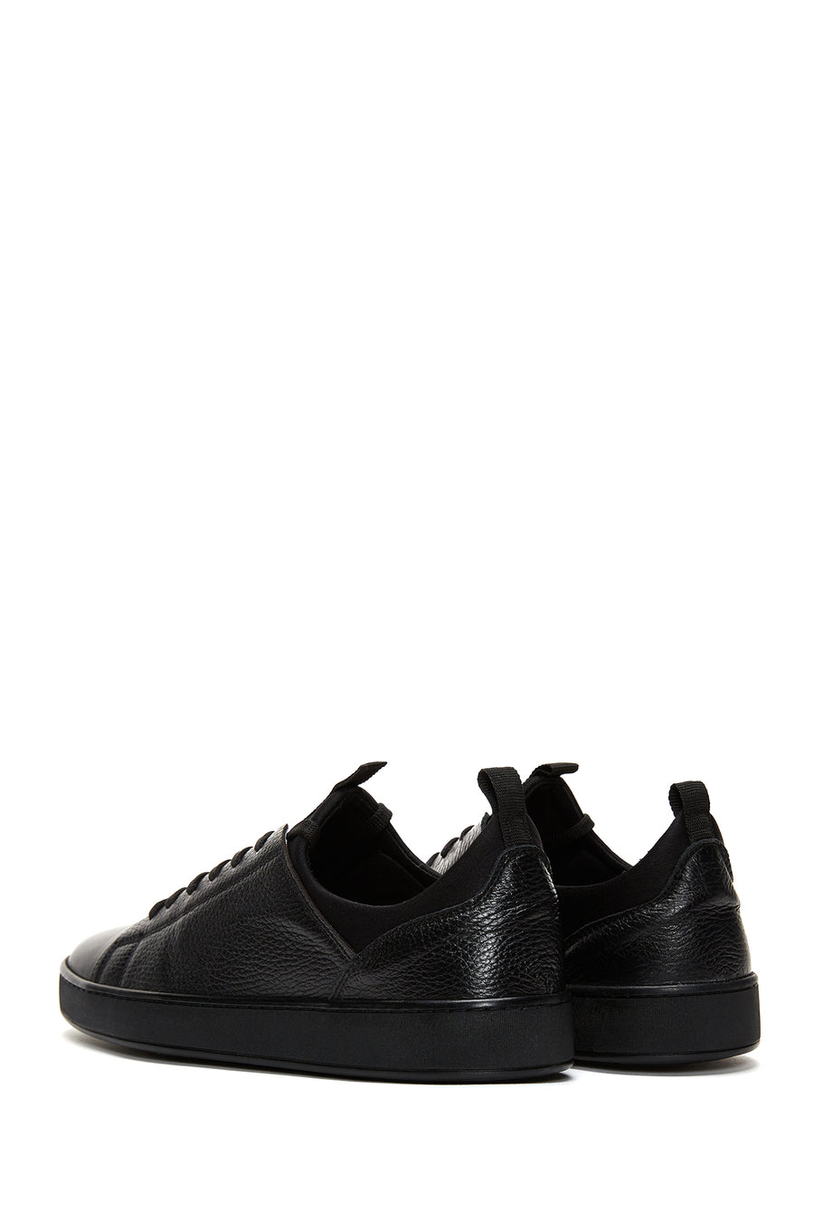 Men's Black Leather Sneaker