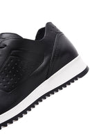 Men's Black Leather Sneaker | Derimod