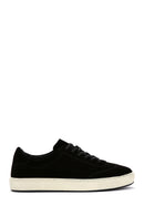 Men's Black Suede Leather Sneaker | Derimod