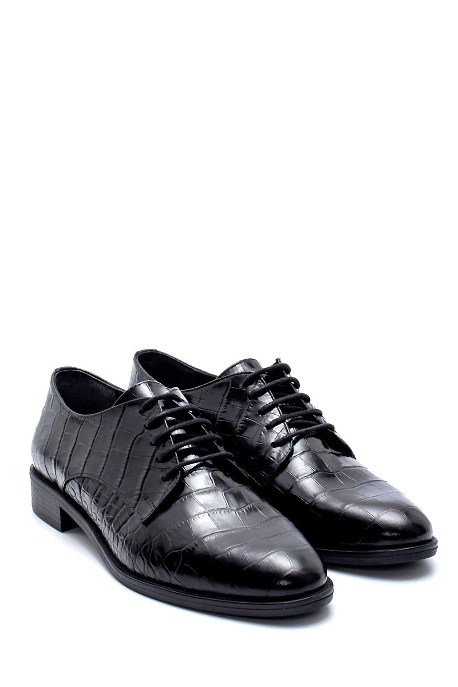 Women's Leather Crocodile Patterned Shoes