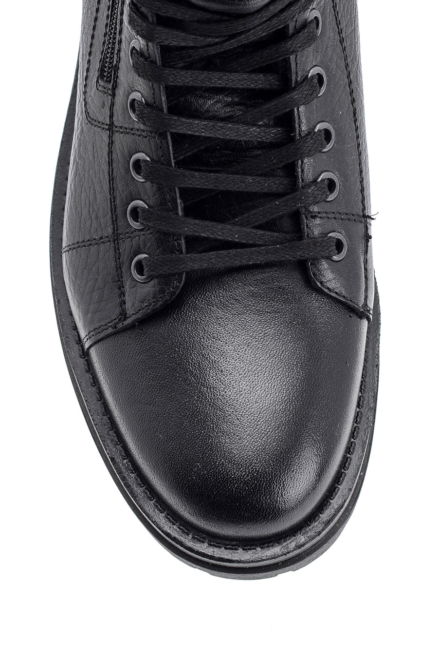 Men's Zippered Leather Boots
