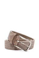 Men's Mink Braided Leather Belt | Derimod