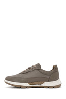 Men's Mink Lace-up Leather Sneaker | Derimod