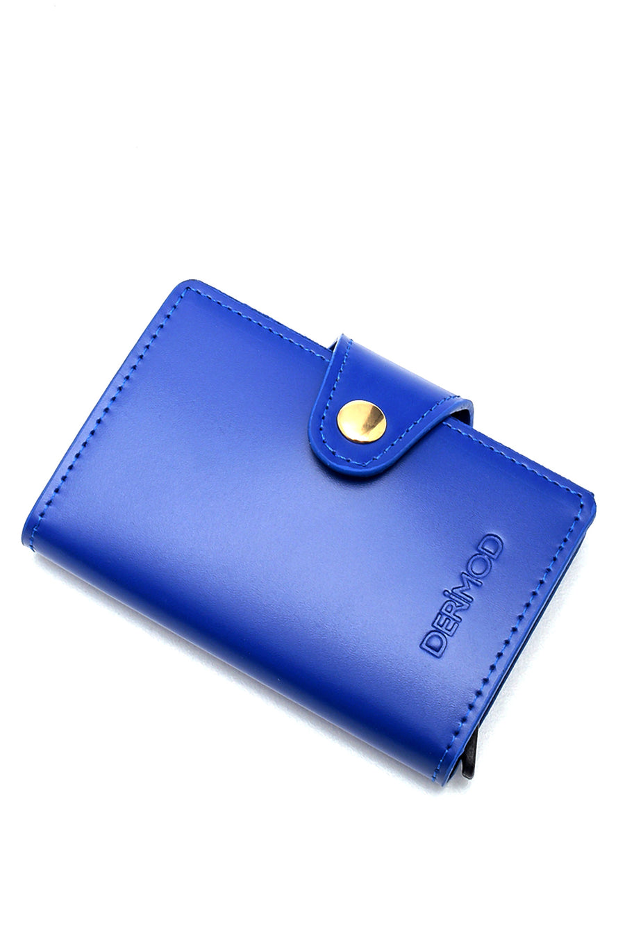 Women's Blue Leather Card Holder 000A2D509218 | Derimod