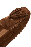 Women's Leather Suede Tassel Loafer | Derimod
