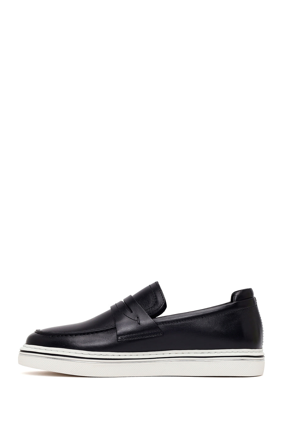 Male Black Leather Loafer