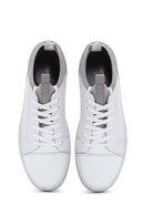 Men's White Leather Sneaker | Derimod