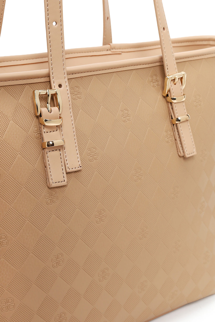 Woman Beige Printed Shoulder Bag