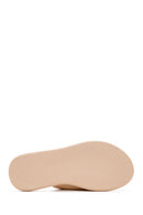 Kadın Bej Çift Tokalı Terlik | Derimod