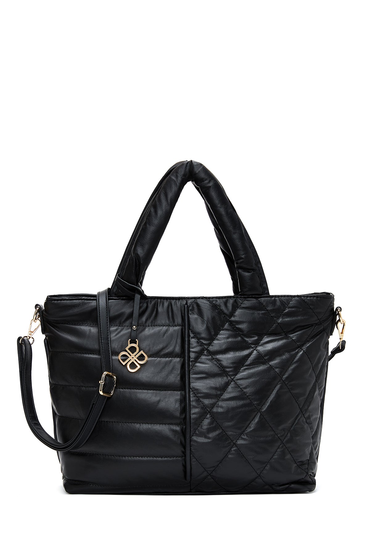 Kadın Siyah Kapitone Omuz Çantası 22WBD2626KP | Derimod