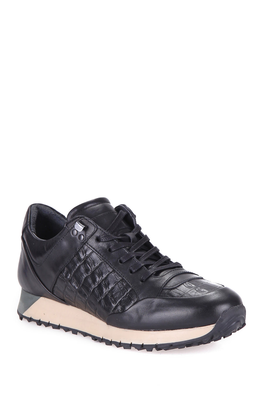 Crocodile Patterned Men's Leather Sneaker