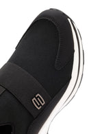 Men's Black Thick-Soled Fabric Sneakers | Derimod