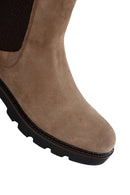 Men's Brown Casual Suede Leather Chelsea Boots | Derimod