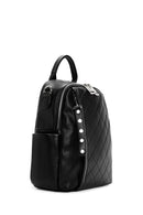 Women's Black Long Strap Printed Backpack | Derimod