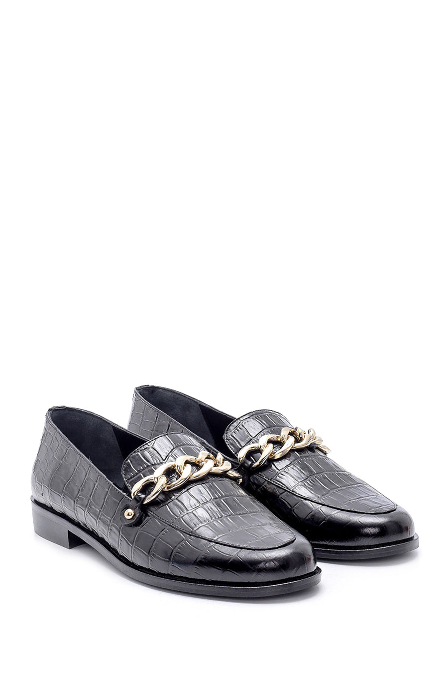 Women's Leather Crocodile Patterned Loafer
