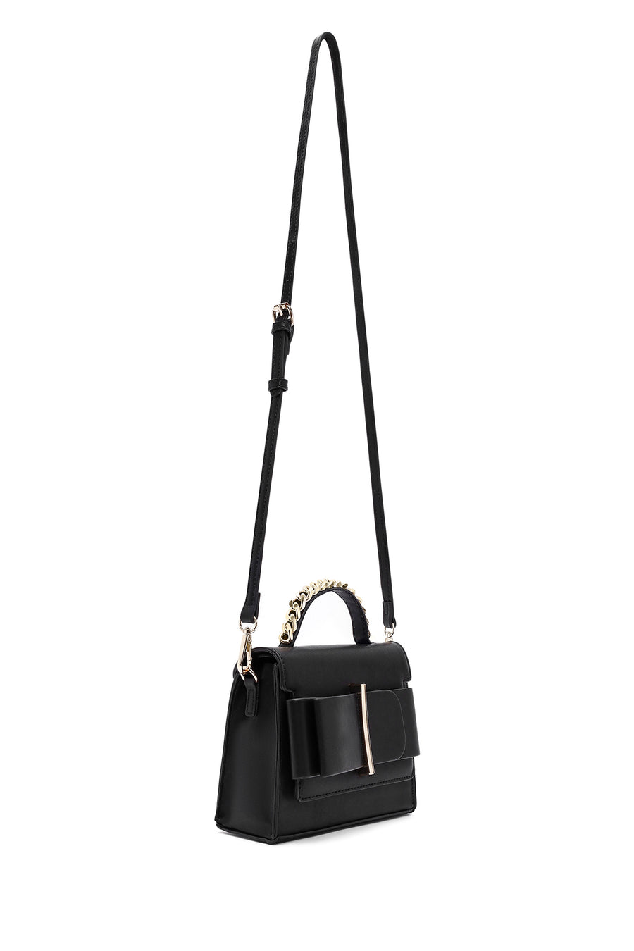 Women's Black Long Strap Shoulder Bag