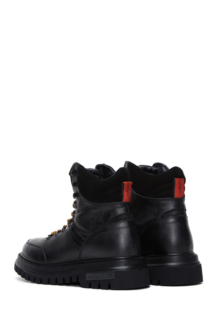 Harley Davidson Men's Black Stein Leather Boots Thick Soled Boots