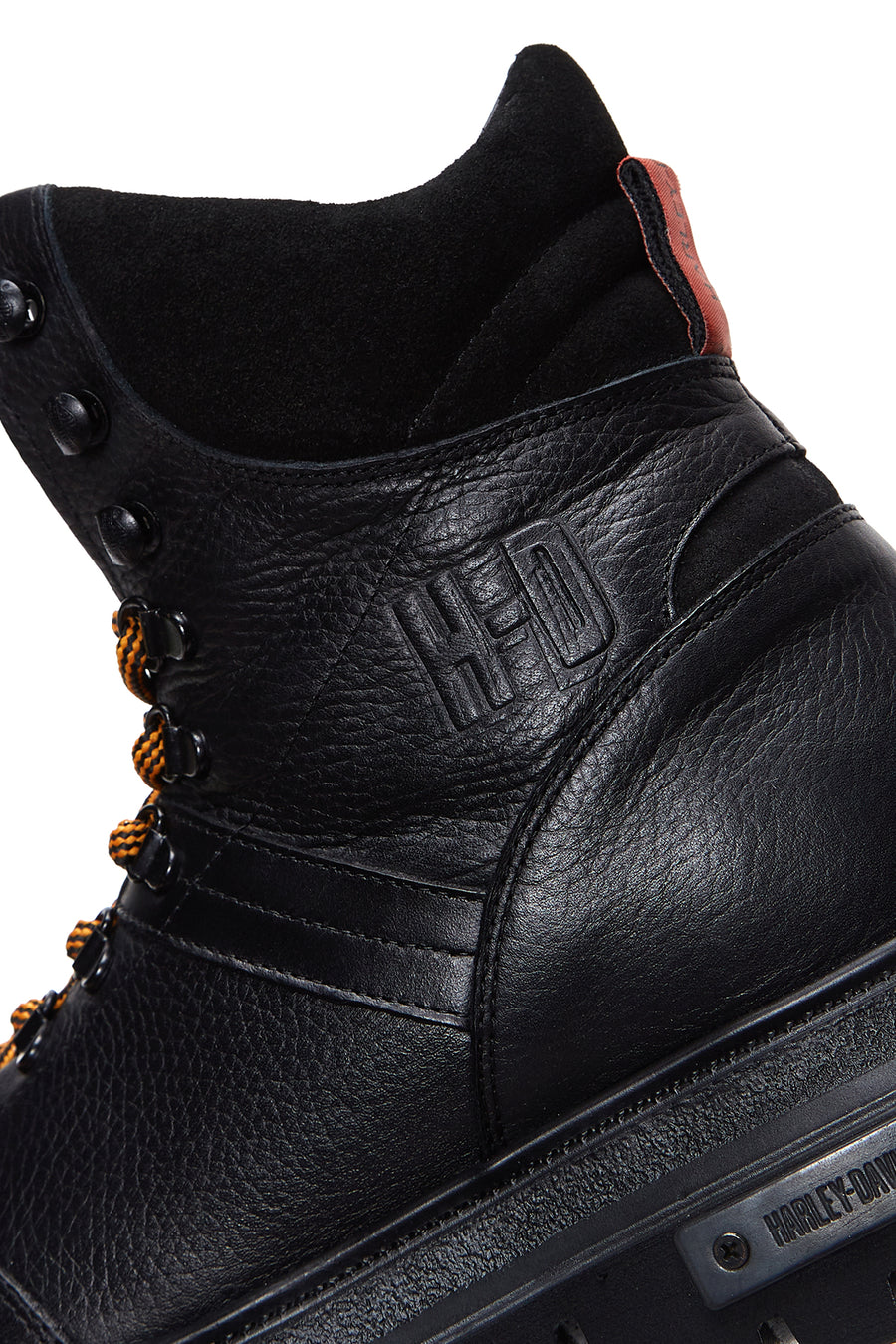 Harley Davidson Men's Black Stein Leather Boots Thick Soled Boots
