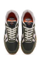 Harley Davidson Erkek Chevelle Haki Süet Detaylı Sneaker | Derimod