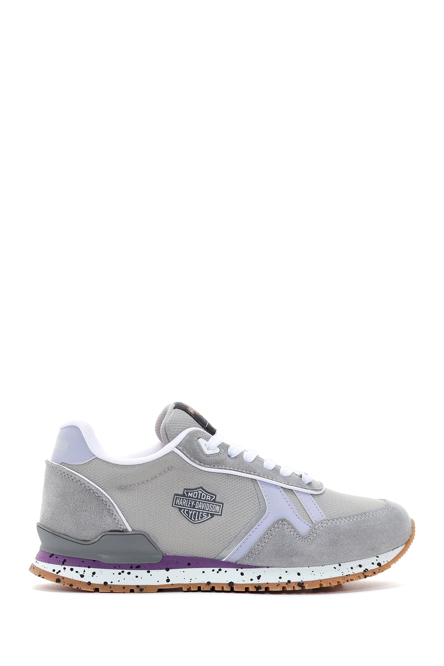Harley Davidson Kadın Chevelle Gri Süet Detaylı Sneaker 021Z100588 | Derimod