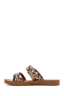 Women's Brown Double Buckle Slippers | Derimod