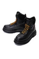 Harley Davidson Men's Black Stein Leather Boots Thick Soled Boots | Derimod