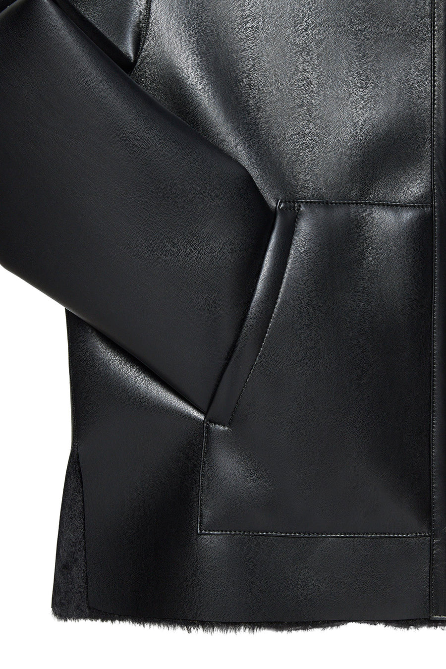 Gardena Women's Black Double-Sided Teddy Coat