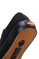 Harley Davidson Women's Black Ontario Fabric Sneaker | Derimod