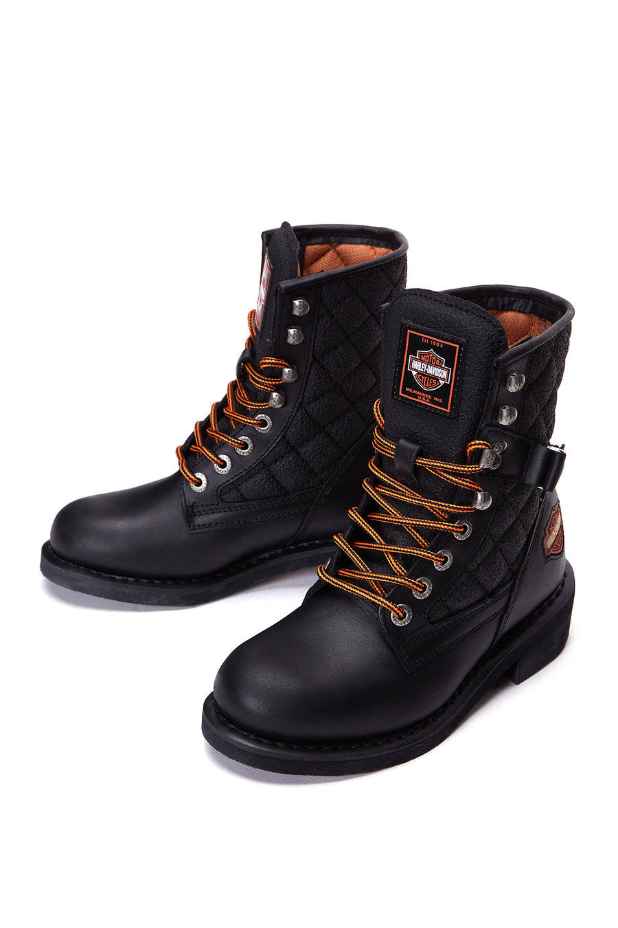 Harley Davidson Kadın Siyah New Worker Deri Postal Bot