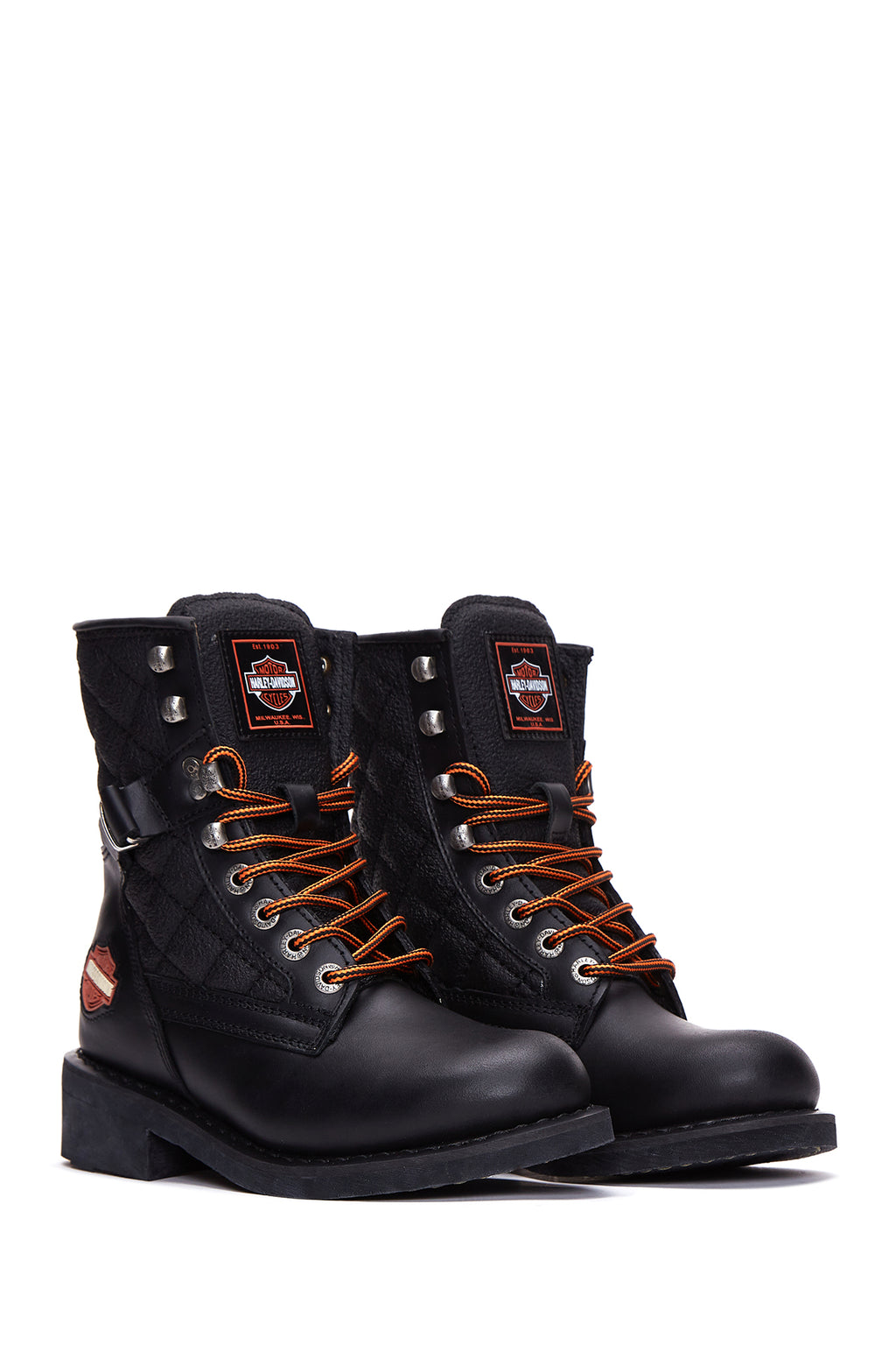 Harley Davidson Kadın Siyah New Worker Deri Postal Bot