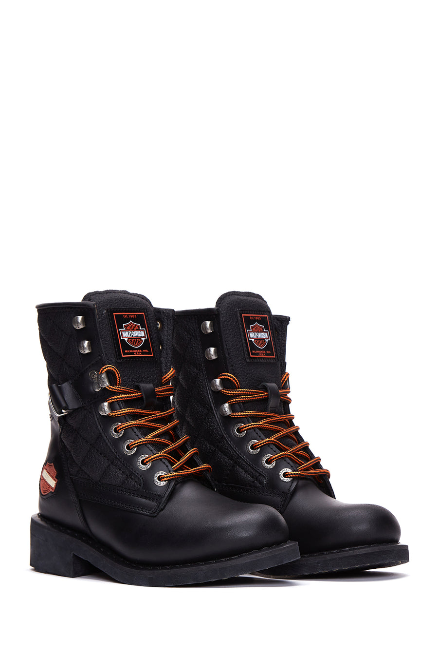 Harley Davidson Kadın Siyah New Worker Deri Postal Bot