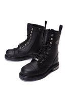 Harley Davidson Kadın Siyah Colmar Fermuarlı Postal Deri Bot | Derimod