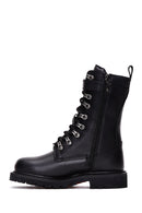 Harley-Davidson Kadın Siyah Gladis Deri Postal Bot | Derimod