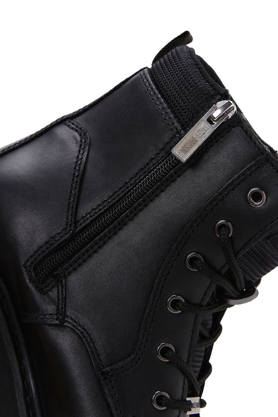 Harley Davidson Erkek Siyah Jim Deri Fermuarlı Bot